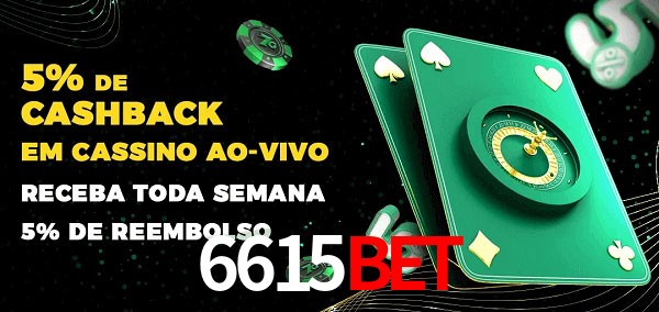 Promoções do cassino ao Vivo 6615bet